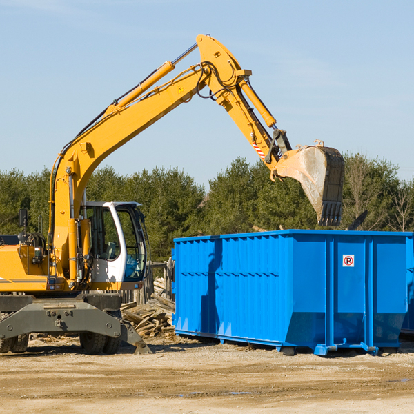 are there any restrictions on where a residential dumpster can be placed in Nimmons AR